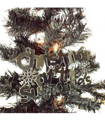 Laser Cut Mirrored Acrylic Personalised 'Christmas At The...' Sign with Snowflakes and Stars